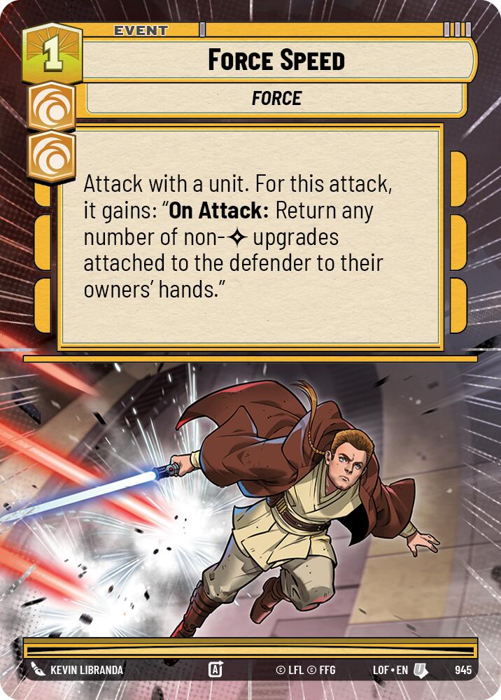 Force Speed (945) (Hyperspace Foil) (945) [Legends of the Force] | Shuffle n Cut Hobbies & Games