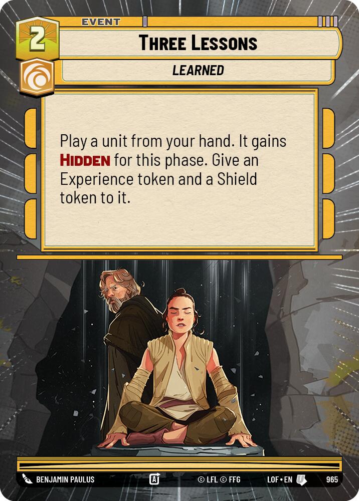 Three Lessons (965) (Hyperspace Foil) (965) [Legends of the Force] | Shuffle n Cut Hobbies & Games