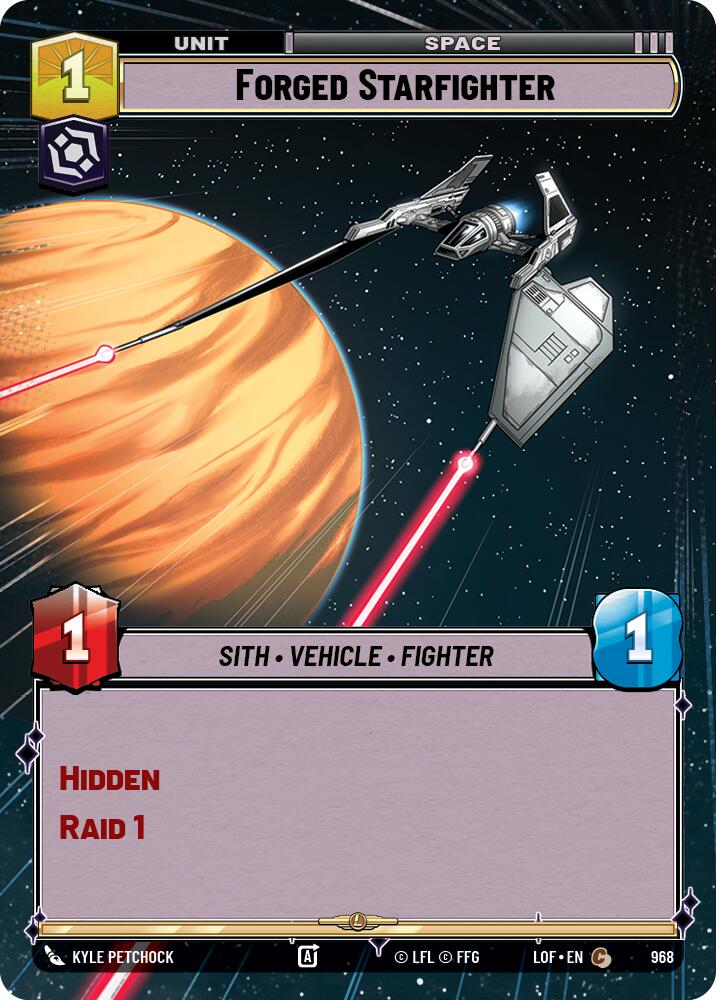 Forged Starfighter (968) (Hyperspace Foil) (968) [Legends of the Force] | Shuffle n Cut Hobbies & Games
