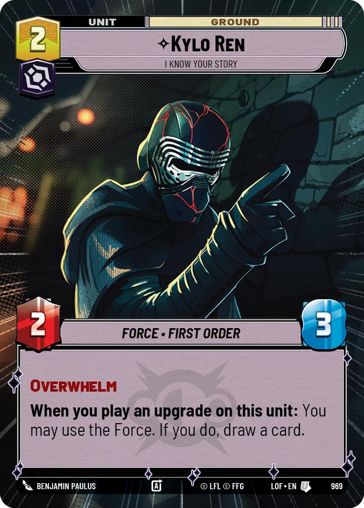 Kylo Ren - I Know Your Story (969) (Hyperspace Foil) (969) [Legends of the Force] | Shuffle n Cut Hobbies & Games