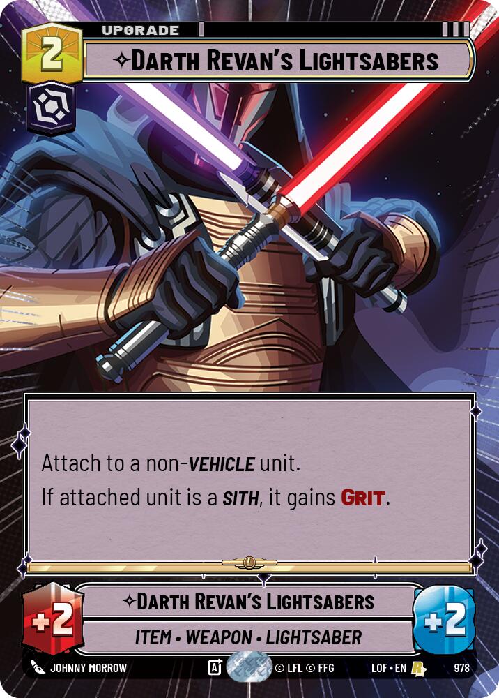 Darth Revan's Lightsabers (978) (Hyperspace Foil) (978) [Legends of the Force] | Shuffle n Cut Hobbies & Games