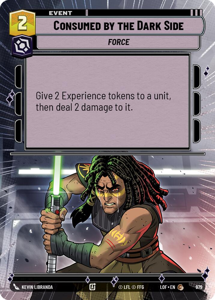 Consumed by the Dark Side (979) (Hyperspace Foil) (979) [Legends of the Force] | Shuffle n Cut Hobbies & Games