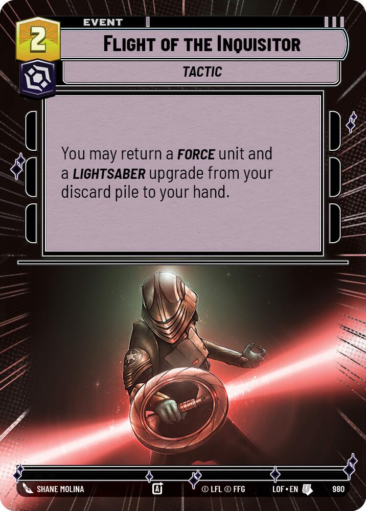 Flight of the Inquisitor (980) (Hyperspace Foil) (980) [Legends of the Force] | Shuffle n Cut Hobbies & Games