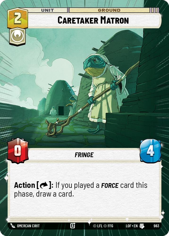 Caretaker Matron (983) (Hyperspace Foil) (983) [Legends of the Force] | Shuffle n Cut Hobbies & Games