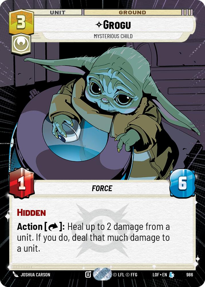 Grogu - Mysterious Child (986) (Hyperspace Foil) (986) [Legends of the Force] | Shuffle n Cut Hobbies & Games