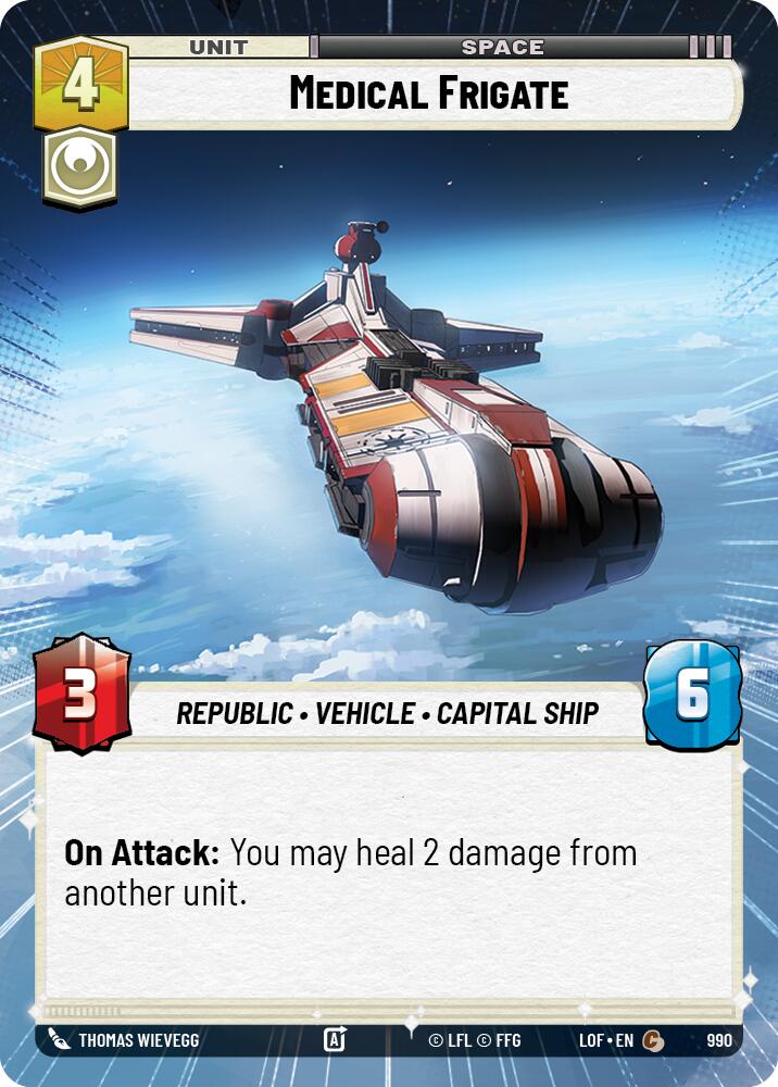 Medical Frigate (990) (Hyperspace Foil) (990) [Legends of the Force] | Shuffle n Cut Hobbies & Games