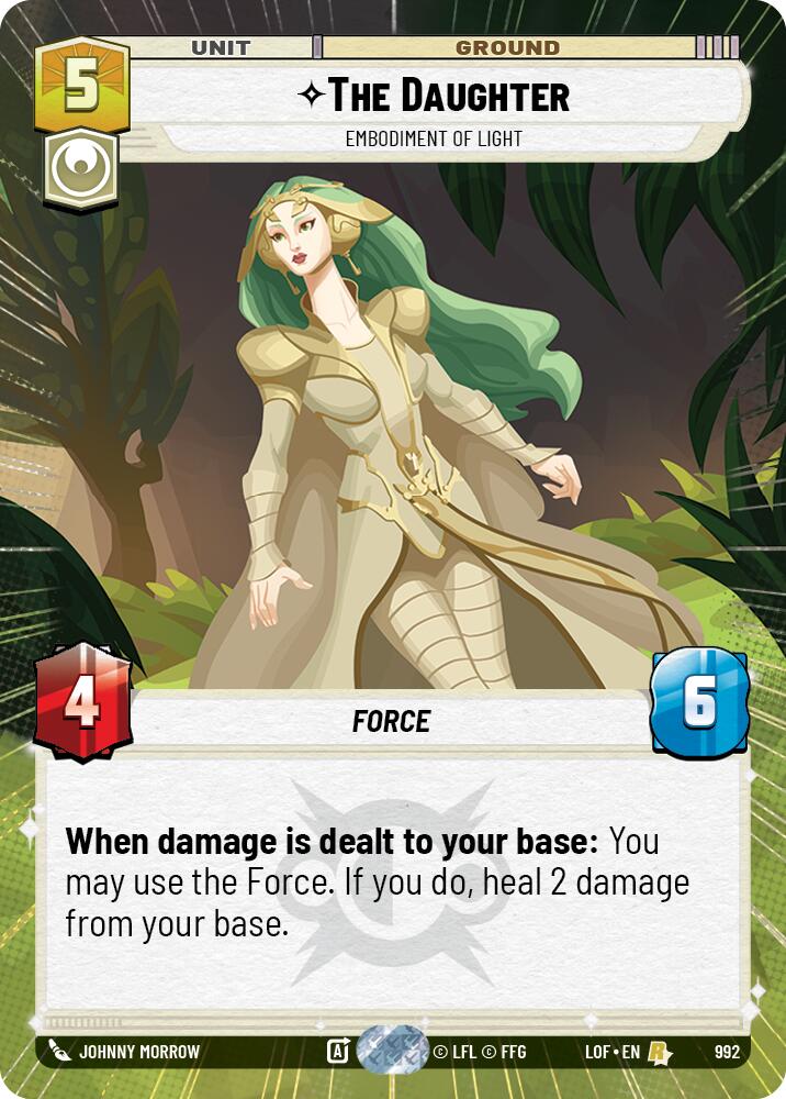 The Daughter - Embodiment of Light (992) (Hyperspace Foil) (992) [Legends of the Force] | Shuffle n Cut Hobbies & Games