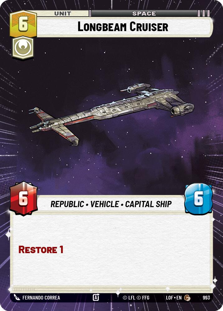 Longbeam Cruiser (993) (Hyperspace Foil) (993) [Legends of the Force] | Shuffle n Cut Hobbies & Games