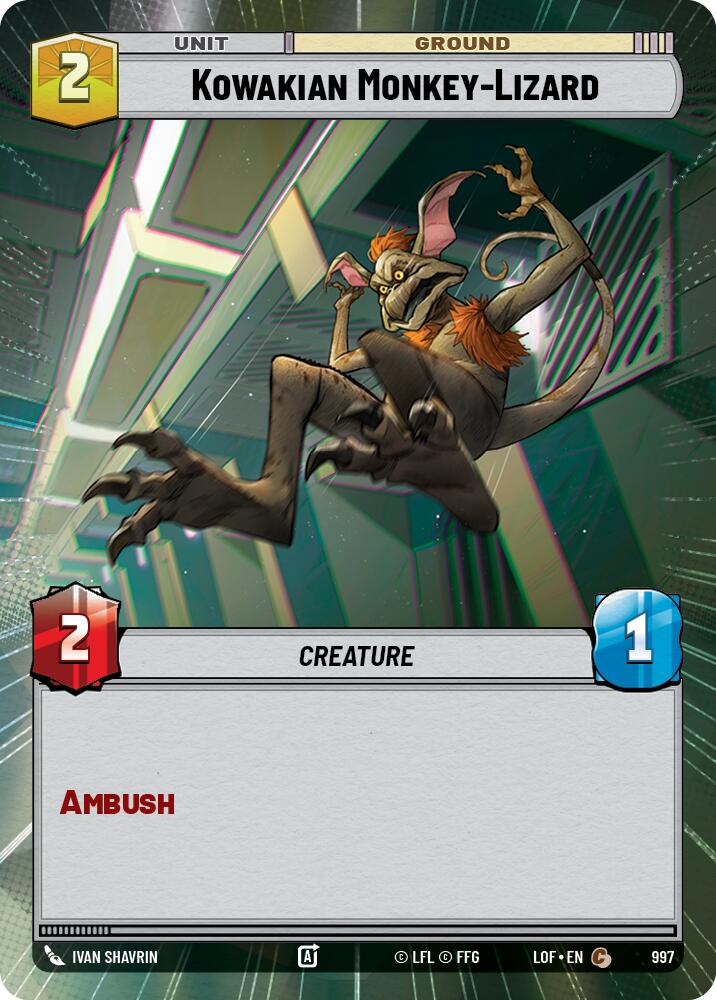 Kowakian Monkey-Lizard (997) (Hyperspace Foil) (997) [Legends of the Force] | Shuffle n Cut Hobbies & Games