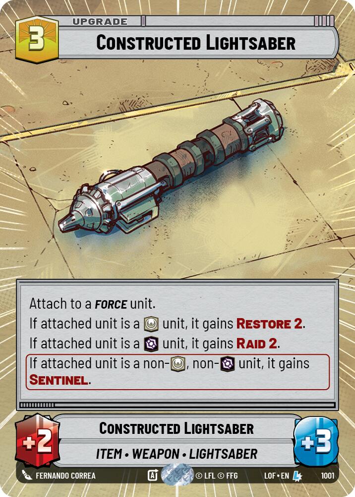 Constructed Lightsaber (1001) (Hyperspace Foil) (1001) [Legends of the Force] | Shuffle n Cut Hobbies & Games