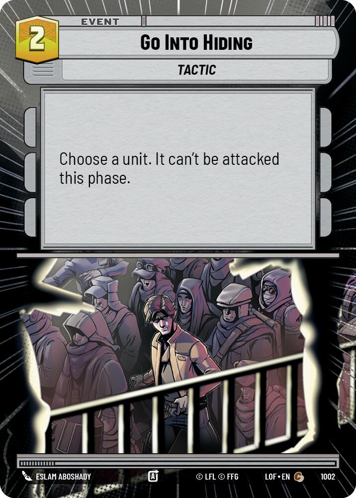 Go Into Hiding (1002) (Hyperspace Foil) (1002) [Legends of the Force] | Shuffle n Cut Hobbies & Games