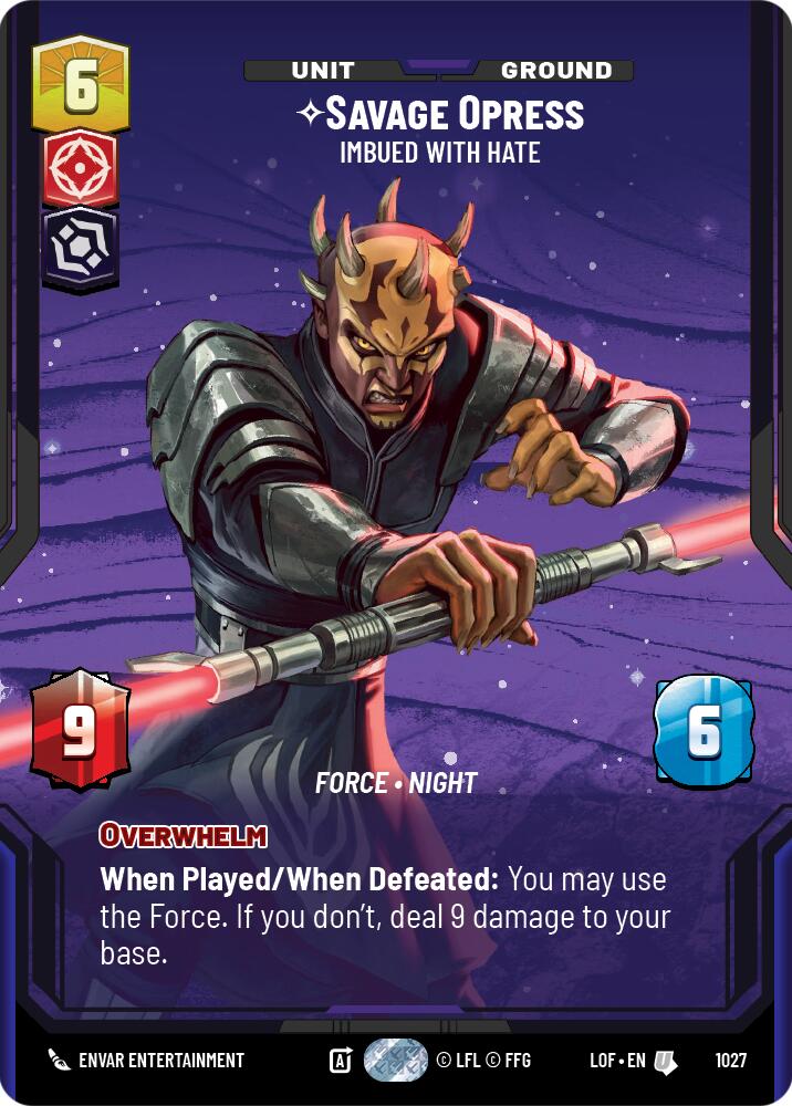 Savage Opress - Imbued With Hate (1027) (Prestige) (1027) [Legends of the Force] | Shuffle n Cut Hobbies & Games