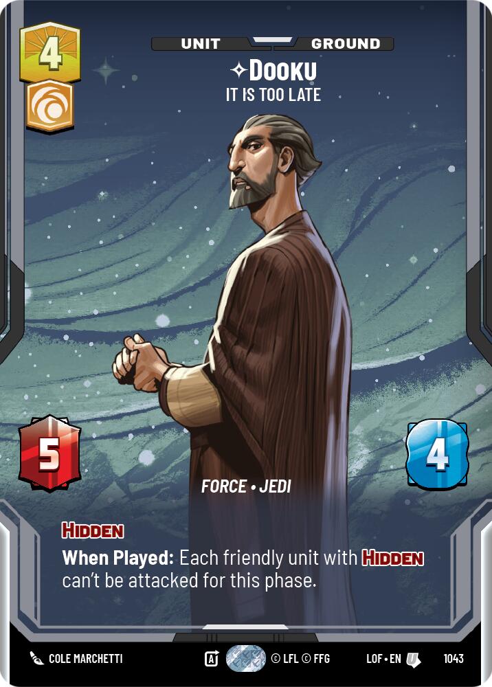 Dooku - It Is Too Late (1043) (Prestige) (1043) [Legends of the Force] | Shuffle n Cut Hobbies & Games