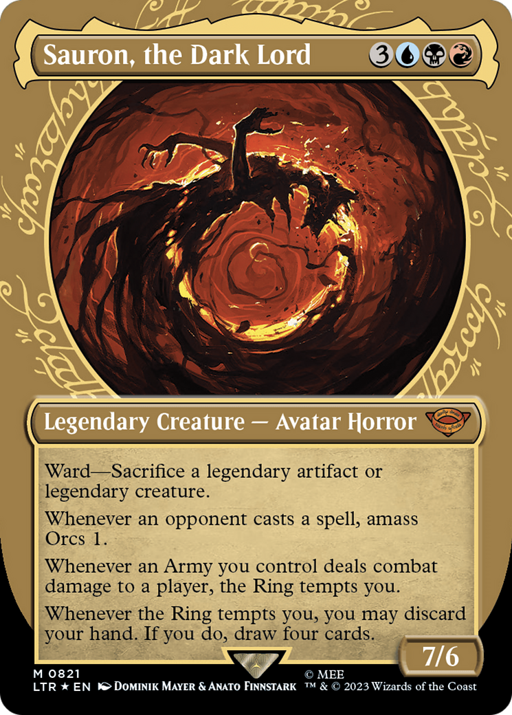 Sauron, the Dark Lord (Showcase) (Surge Foil) [The Lord of the Rings: Tales of Middle-Earth] | Shuffle n Cut Hobbies & Games