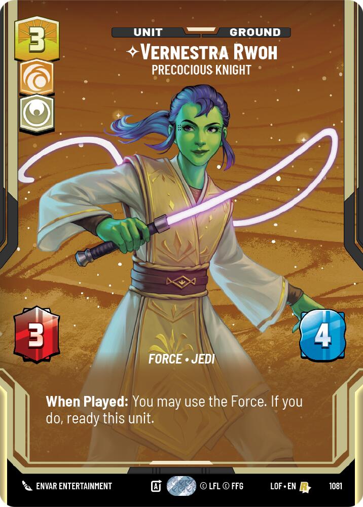 Vernestra Rwoh - Precocious Knight (1081) (Prestige Foil) (1081) [Legends of the Force] | Shuffle n Cut Hobbies & Games