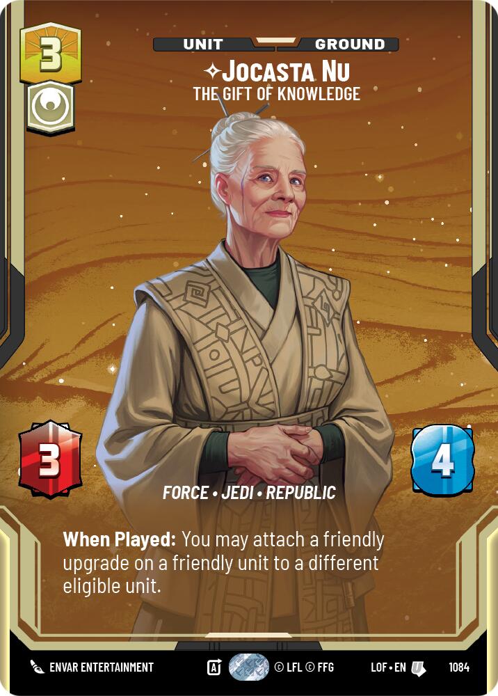 Jocasta Nu - The Gift of Knowledge (1084) (Prestige Foil) (1084) [Legends of the Force] | Shuffle n Cut Hobbies & Games