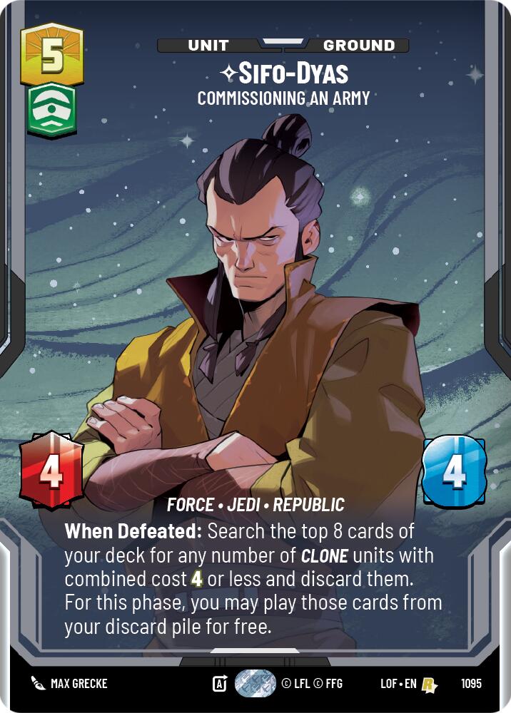 Sifo-Dyas - Commissioning An Army (1095) (Prestige Foil) (1095) [Legends of the Force] | Shuffle n Cut Hobbies & Games