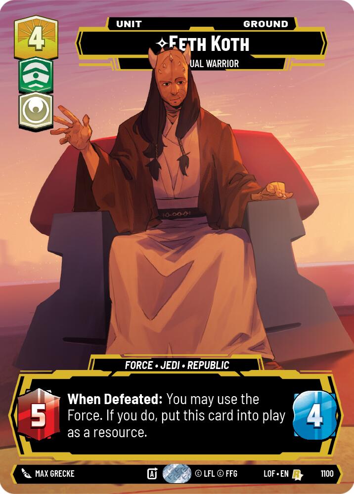 Eeth Koth - Spiritual Warrior (1100) (Prestige Foil) (1100) [Legends of the Force] | Shuffle n Cut Hobbies & Games