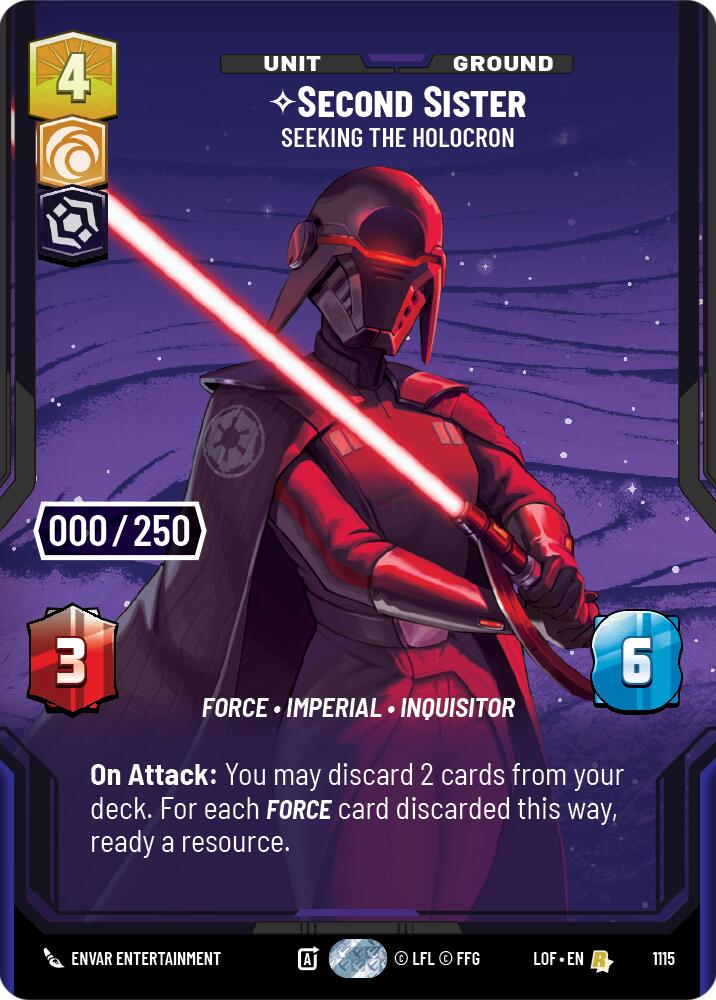 Second Sister - Seeking the Holocron (1115) (Serialized) (1115) [Legends of the Force] | Shuffle n Cut Hobbies & Games