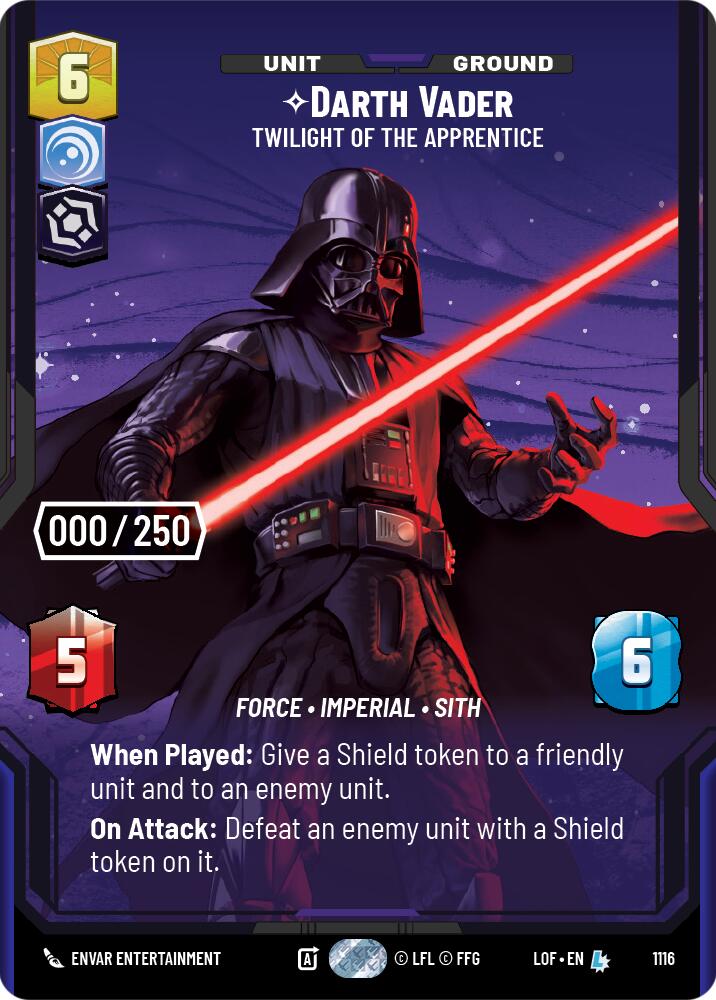 Darth Vader - Twilight of the Apprentice (1116) (Serialized) (1116) [Legends of the Force] | Shuffle n Cut Hobbies & Games