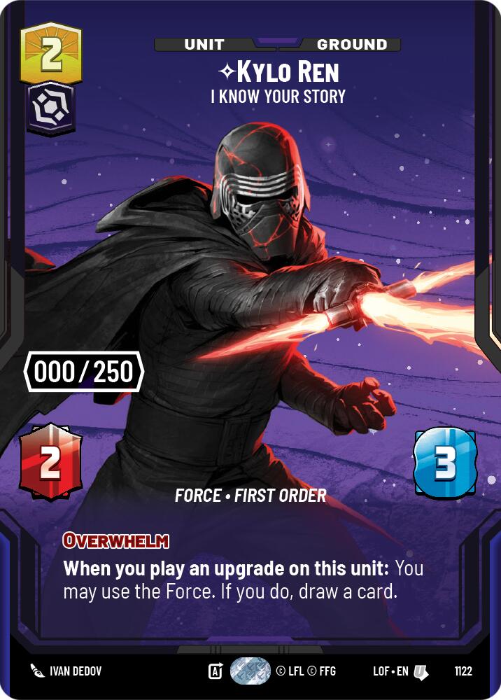 Kylo Ren - I Know Your Story (1122) (Serialized) (1122) [Legends of the Force] | Shuffle n Cut Hobbies & Games