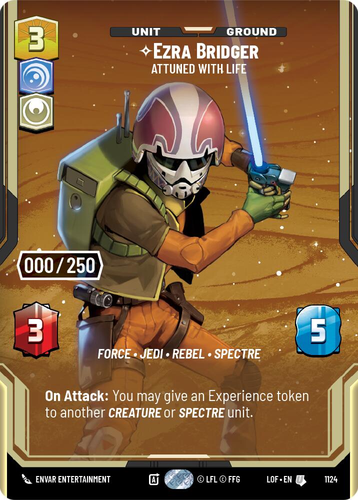 Ezra Bridger - Attuned With Life (1124) (Serialized) (1124) [Legends of the Force] | Shuffle n Cut Hobbies & Games