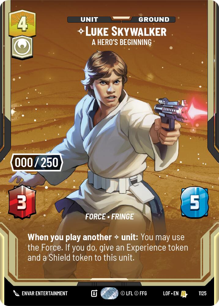 Luke Skywalker - A Hero's Beginning (1125) (Serialized) (1125) [Legends of the Force] | Shuffle n Cut Hobbies & Games