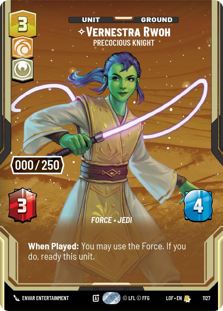 Vernestra Rwoh - Precocious Knight (1127) (Serialized) (1127) [Legends of the Force] | Shuffle n Cut Hobbies & Games