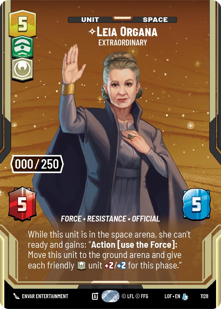 Leia Organa - Extraordinary (1128) (Serialized) (1128) [Legends of the Force] | Shuffle n Cut Hobbies & Games