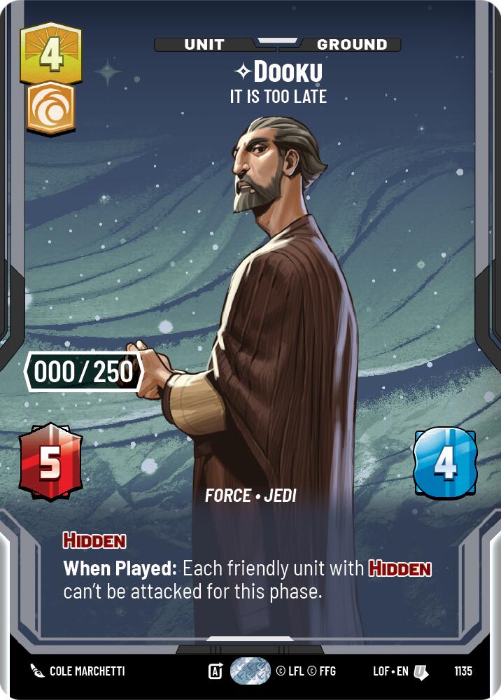 Dooku - It Is Too Late (1135) (Serialized) (1135) [Legends of the Force] | Shuffle n Cut Hobbies & Games