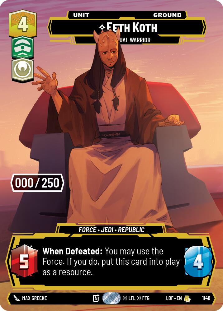 Eeth Koth - Spiritual Warrior (1146) (Serialized) (1146) [Legends of the Force] | Shuffle n Cut Hobbies & Games