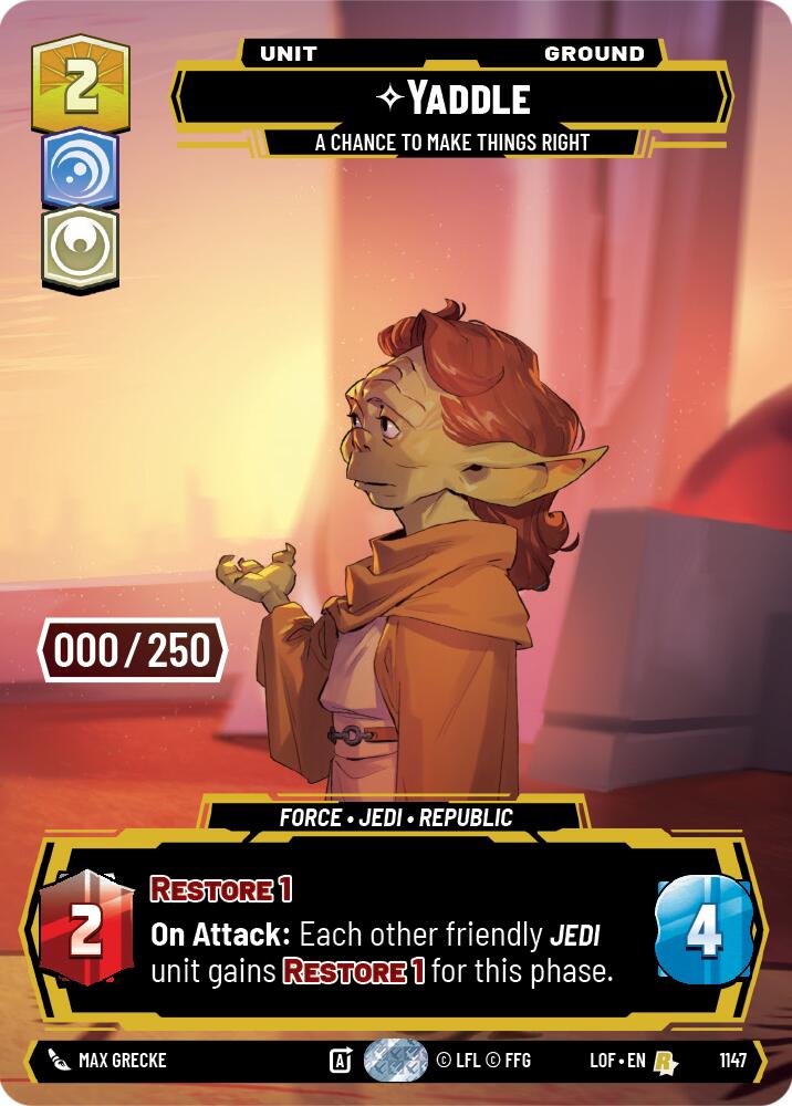 Yaddle - A Chance To Make Things Right (1147) (Serialized) (1147) [Legends of the Force] | Shuffle n Cut Hobbies & Games