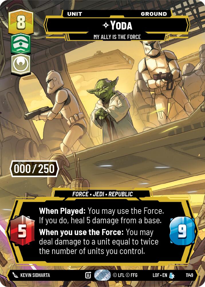 Yoda - My Ally is the Force (1149) (Serialized) (1149) [Legends of the Force] | Shuffle n Cut Hobbies & Games