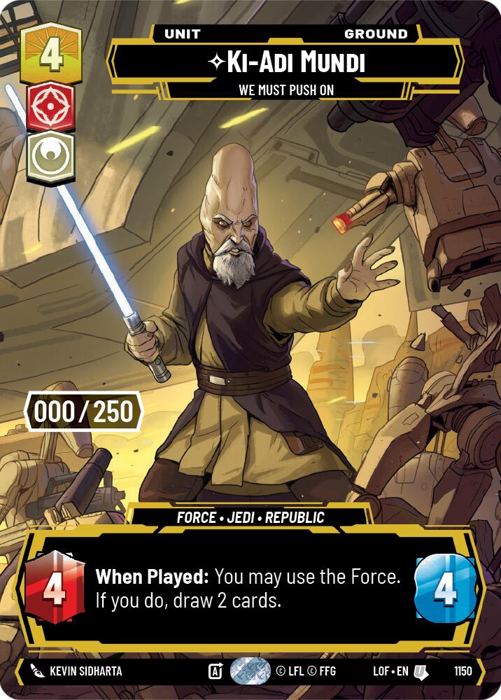 Ki-Adi-Mundi - We Must Push On (1150) (Serialized) (1150) [Legends of the Force] | Shuffle n Cut Hobbies & Games