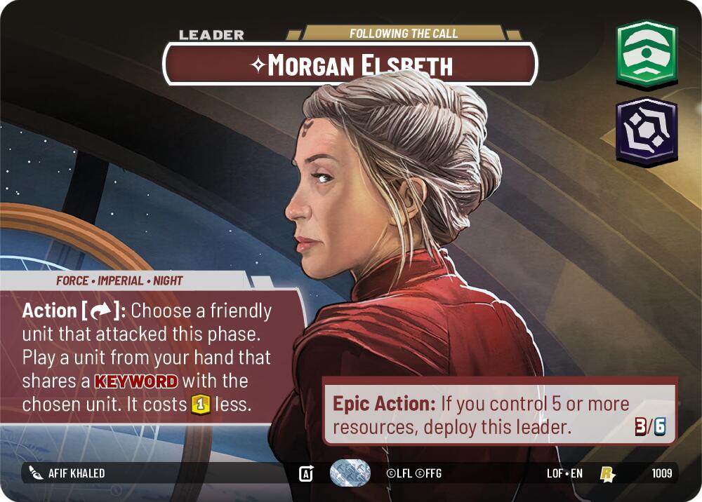 Morgan Elsbeth - Following the Call (1009) (Showcase) (1009) [Legends of the Force] | Shuffle n Cut Hobbies & Games