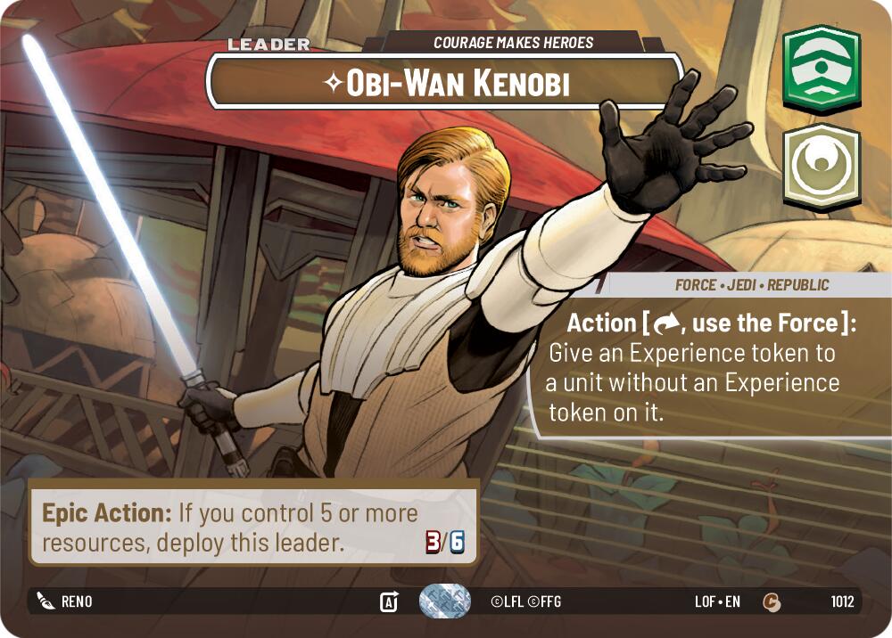 Obi-Wan Kenobi - Courage Makes Heroes (1012) (Showcase) (1012) [Legends of the Force] | Shuffle n Cut Hobbies & Games