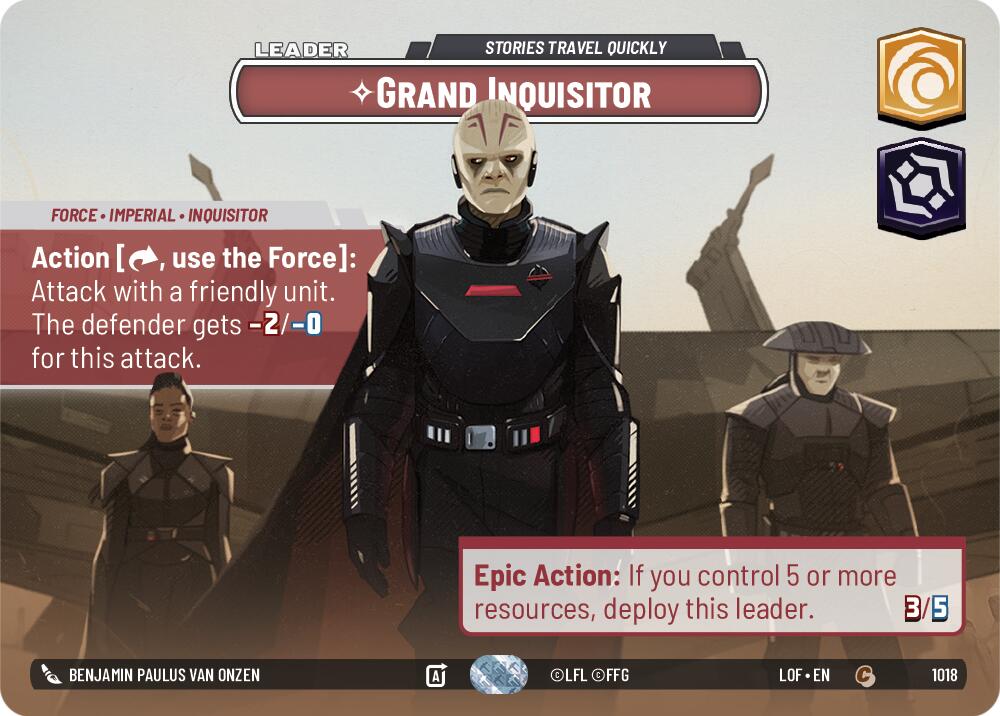 Grand Inquisitor - Stories Travel Quickly (1018) (Showcase) (1018) [Legends of the Force] | Shuffle n Cut Hobbies & Games