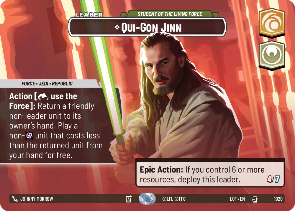 Qui-Gon Jinn - Student of the Living Force (1020) (Showcase) (1020) [Legends of the Force] | Shuffle n Cut Hobbies & Games