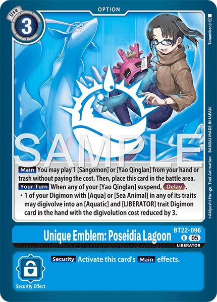 Unique Emblem: Poseidia Lagoon [BT22-096] [Cyber Eden] | Shuffle n Cut Hobbies & Games