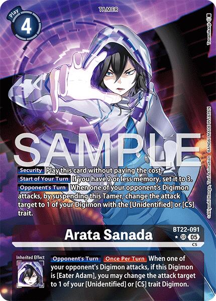 Arata Sanada [BT22-091] (Alternate Art) [Cyber Eden] | Shuffle n Cut Hobbies & Games