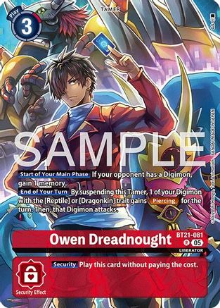 Owen Dreadnought [BT21-081] (Digimon Liberator Debuggers Set) [World Convergence] | Shuffle n Cut Hobbies & Games