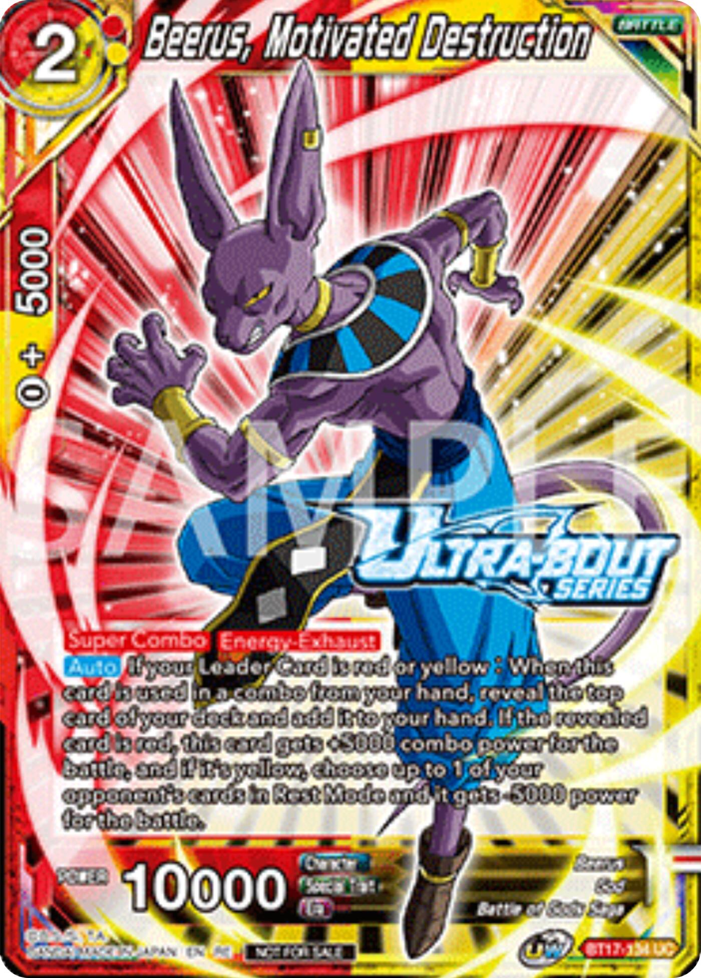 Beerus, Motivated Destruction (Event Pack 17) (BT17-134) [Promotion Cards] | Shuffle n Cut Hobbies & Games