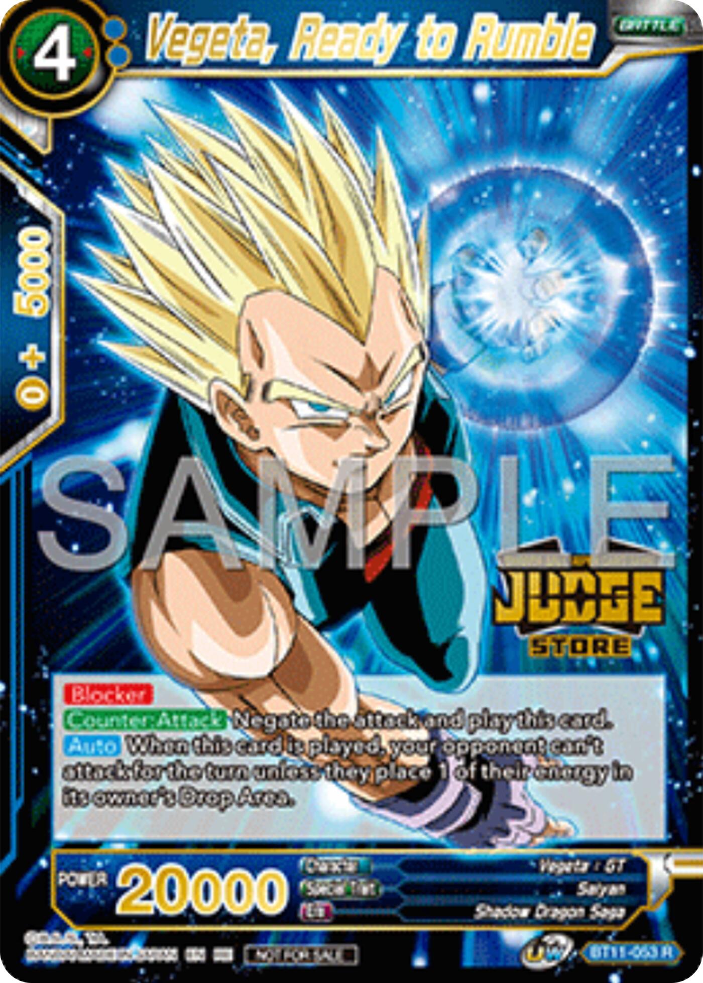 Vegeta, Ready to Rumble (Judge Pack Vol.17) (Store) (BT11-053) [Tournament Promotion Cards] | Shuffle n Cut Hobbies & Games