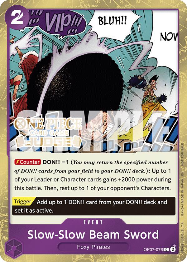 Slow-Slow Beam Sword (Judge Pack Vol. 6) [One Piece Promotion Cards] | Shuffle n Cut Hobbies & Games