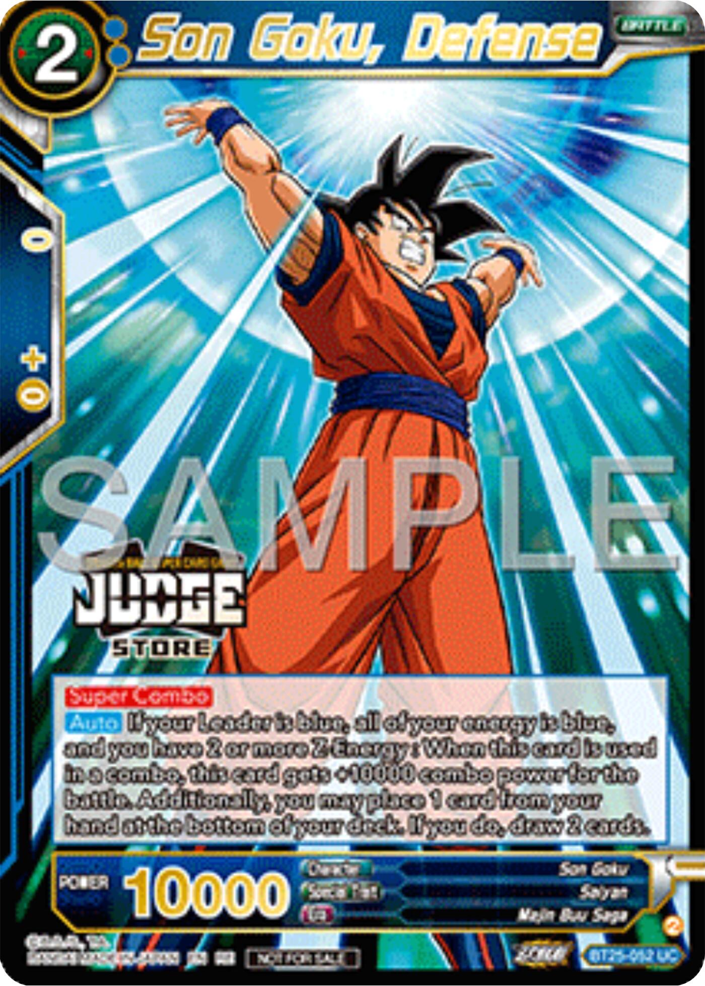 Son Goku, Defense (Judge Pack Vol.17) (Store) (BT25-052) [Tournament Promotion Cards] | Shuffle n Cut Hobbies & Games