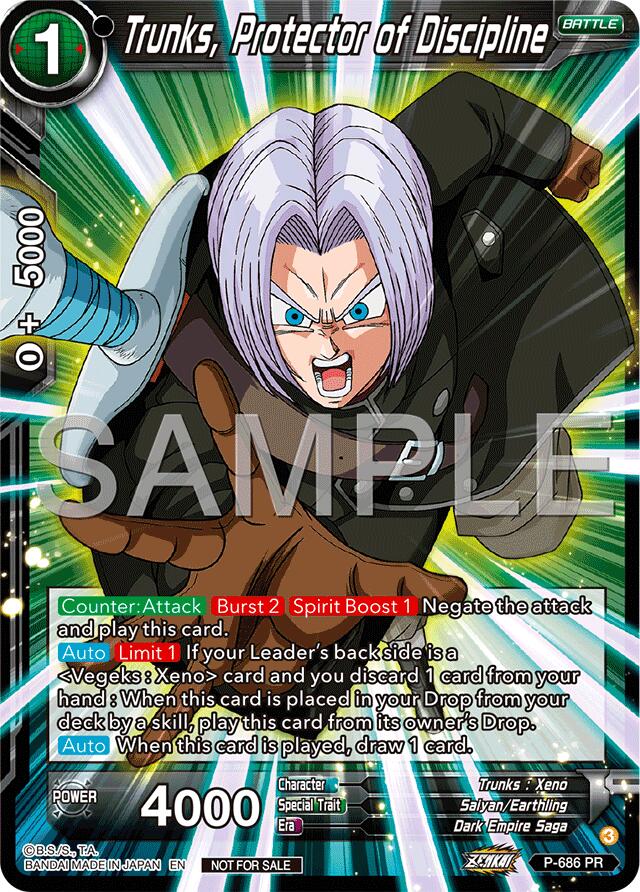 Trunks, Protector of Discipline (Zenkai Series Tournament Pack Vol.12) (P-686) [Tournament Promotion Cards] | Shuffle n Cut Hobbies & Games