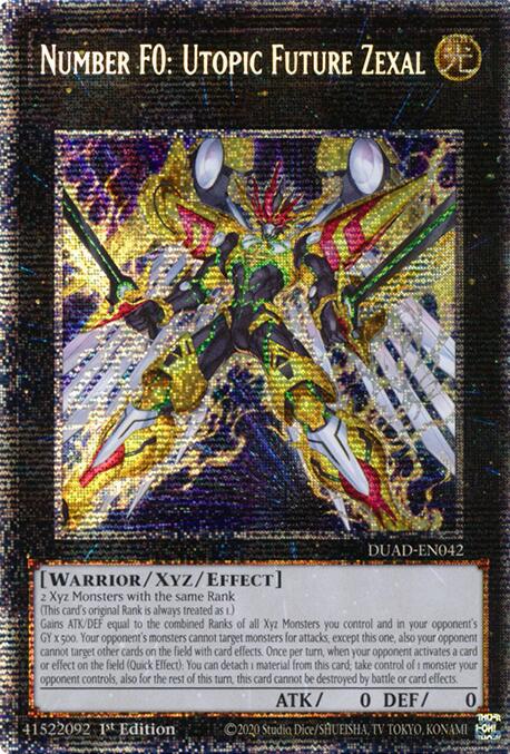 Number F0: Utopic Future Zexal (Starlight Rare) [DUAD-EN042] Starlight Rare | Shuffle n Cut Hobbies & Games