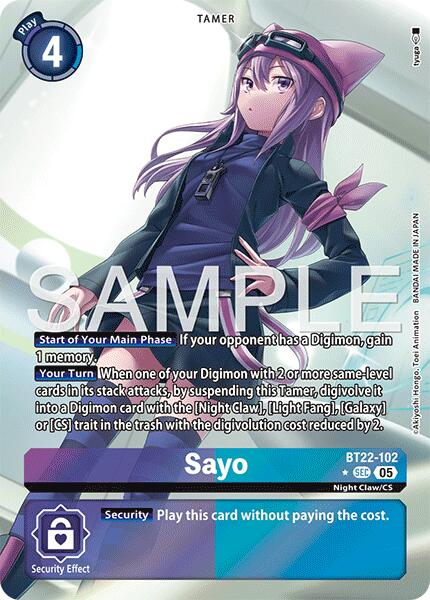 Sayo [BT22-102] (Alternate Art) [Cyber Eden] | Shuffle n Cut Hobbies & Games