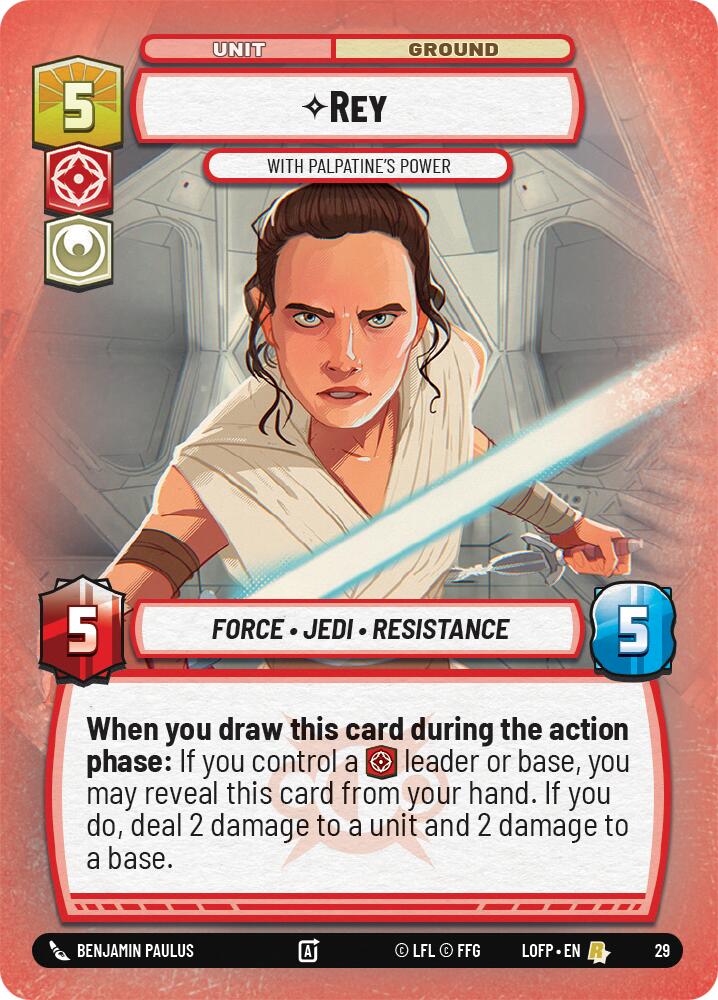 Rey - With Palpatine's Power (29) (29) [Legends of the Force: Weekly Play] | Shuffle n Cut Hobbies & Games