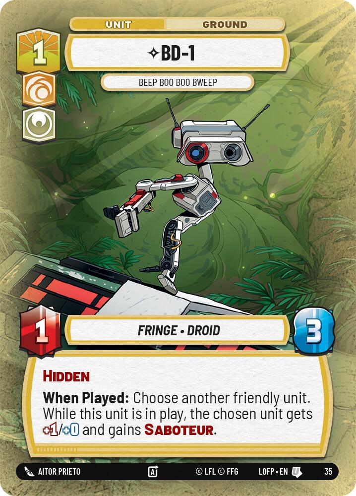BD-1 - Beep Boo Boo Bweep (35) (35) [Legends of the Force: Weekly Play] | Shuffle n Cut Hobbies & Games
